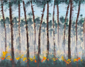 Œuvre contemporaine nommée « La forêt par-là fenêtre », Réalisée par PACOTILLE