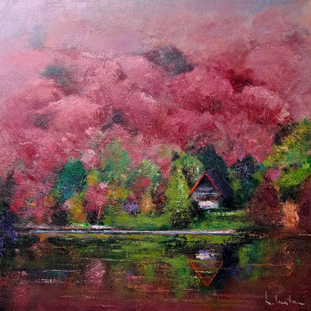 Œuvre contemporaine nommée « Paisaje rosa », Réalisée par BASI MATEO