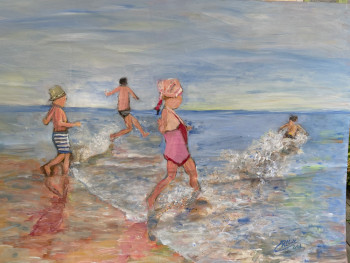 Œuvre contemporaine nommée « Enfant au bord de mer », Réalisée par LILAS