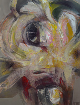 Œuvre contemporaine nommée « abstracto en gris », Réalisée par TAUDI