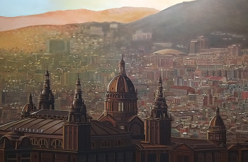 Œuvre contemporaine nommée « Capvespre a Barcelona », Réalisée par ANDREU MIñARRO