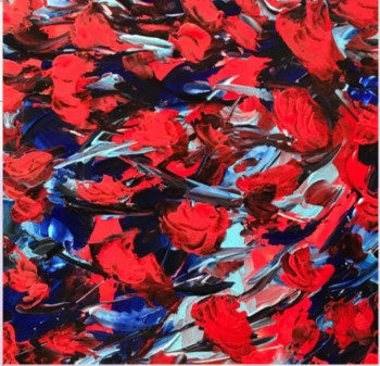 Œuvre contemporaine nommée « Fleurs de Noël dont le rouge étonne ! », Réalisée par ANGéLIQUE ROCHE