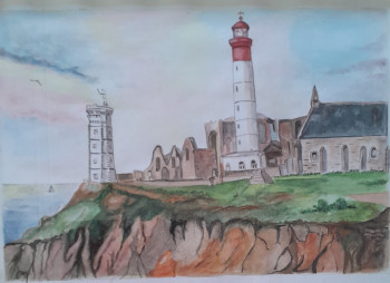 Œuvre contemporaine nommée « Le phare de la pointe St Mathieu - Finistère », Réalisée par JOSEPHINE