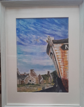 Œuvre contemporaine nommée « La proue d'un vieux bateau à Meneham. », Réalisée par JOSEPHINE