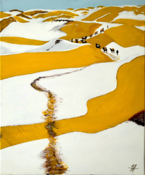 Œuvre contemporaine nommée « Desert under snow », Réalisée par STEFAN