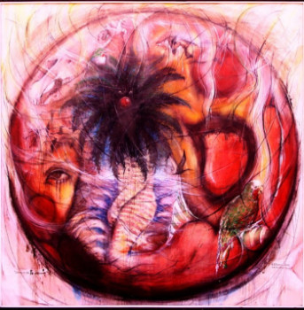 Œuvre contemporaine nommée « Locura en la esfera », Réalisée par ORLANDO SILVIO SILVERA HERNáNDEZ