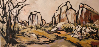 Œuvre contemporaine nommée « LES BAUX EN PROVENCE », Réalisée par BOURILLON KAO