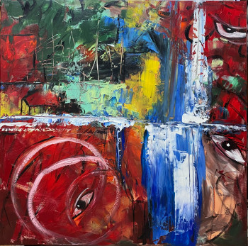 Œuvre contemporaine nommée « LES YEUX », Réalisée par DANY LACHAUD