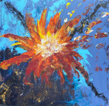 Œuvre contemporaine nommée « CONTRAST BLEU », Réalisée par DANY LACHAUD