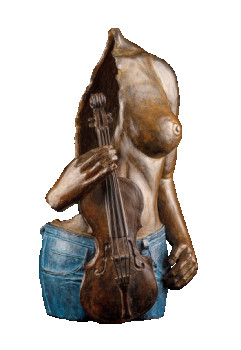 Œuvre contemporaine nommée « Musicienne », Réalisée par PHILIPPE CRIVELLI