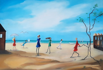 Œuvre contemporaine nommée « Délires à la plage », Réalisée par SYLE LM
