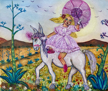 Œuvre contemporaine nommée « Lola y su burro », Réalisée par ANN LARLOV