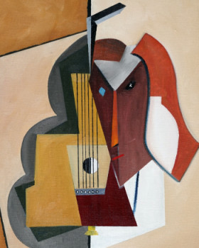 Œuvre contemporaine nommée « Guitarra y mascara », Réalisée par WILLYLP