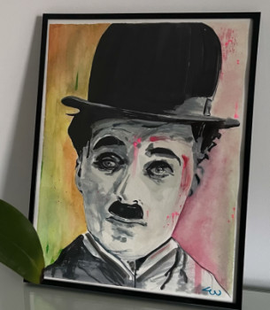 Œuvre contemporaine nommée « Chaplin », Réalisée par INCURAVLE 13 ART