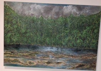Œuvre contemporaine nommée « Selva del Darien. Paisaje inspirado en los manglares del Darien en la costa atlantica de Colombia. Técnica escultórica con pintura acrilica finalizado con barnizado. », Réalisée par LUZ