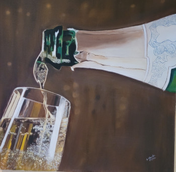 Œuvre contemporaine nommée « Champagne », Réalisée par BRIGITTE