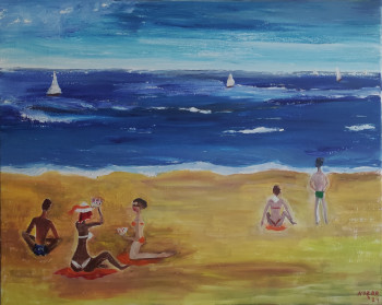 Œuvre contemporaine nommée « Mer. Plage », Réalisée par KOZAR