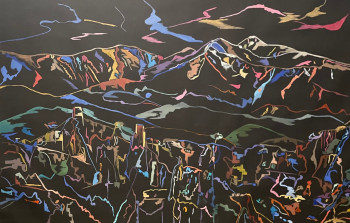 Œuvre contemporaine nommée « Les Orgues du Canigou », Réalisée par VANINA CRAVENNE