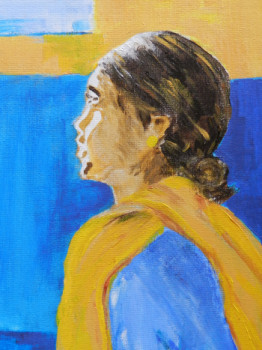 Œuvre contemporaine nommée « Mamta du désert du Thar Inde », Réalisée par JACQUES MONTEAUX