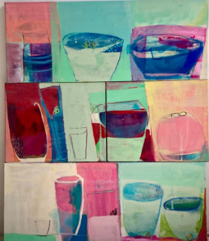 Œuvre contemporaine nommée « 14 pots », Réalisée par SILVIA MASGORET
