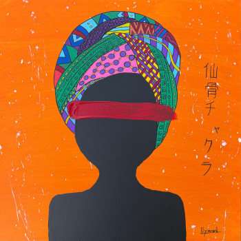 Œuvre contemporaine nommée « Harmonie du Chakra Sacré #2 », Réalisée par EYMARD