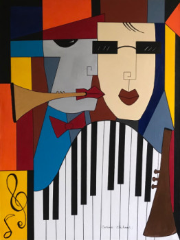 Œuvre contemporaine nommée « Jazz », Réalisée par CORINE CHIBRAC