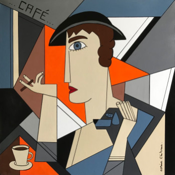 Œuvre contemporaine nommée « Café », Réalisée par CORINE CHIBRAC