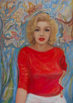 Œuvre contemporaine nommée « Le rêve de Marylin », Réalisée par MARIE FRANCE BUSSY