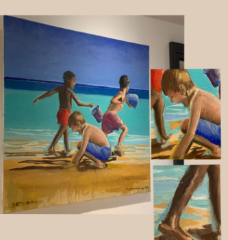 Œuvre contemporaine nommée « plage à Setubal », Réalisée par PASCAL CHEVALLIER ERKIET