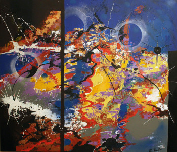 Œuvre contemporaine nommée « Cosmos », Réalisée par FLORENCE ROUCHOU