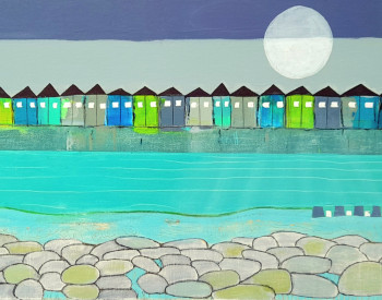 Œuvre contemporaine nommée « Les petites cabanes au clair de lune », Réalisée par MAPIE