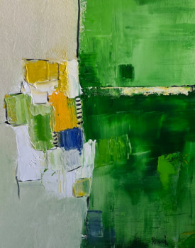 Œuvre contemporaine nommée « Green abstract », Réalisée par MARIE ROUACH
