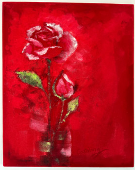 Œuvre contemporaine nommée « Rose », Réalisée par CAROLINA