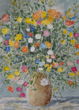 Œuvre contemporaine nommée « bouquet de fleurs », Réalisée par EXPOSITO