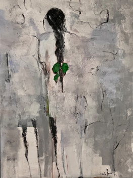 Œuvre contemporaine nommée « Jeune fille au ruban vert », Réalisée par MARIE ROUACH