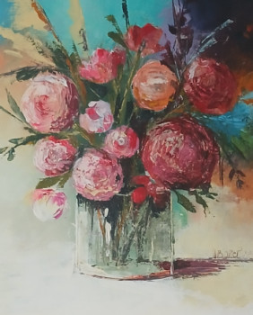 Œuvre contemporaine nommée « Bouquet de printemps », Réalisée par E.BOREL