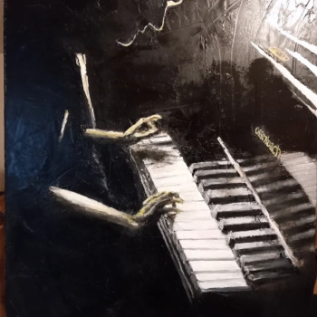 Œuvre contemporaine nommée « Piano bar », Réalisée par FRANCIS MICHAUD
