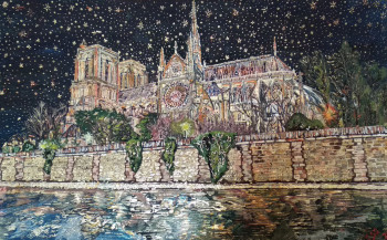 Œuvre contemporaine nommée « Maravillosa Notre Dame », Réalisée par ISA