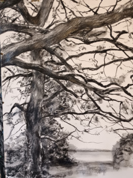 Œuvre contemporaine nommée « Je regarderai les arbres sans toi », Réalisée par DANIELLE DANIELLE DELGRANGE