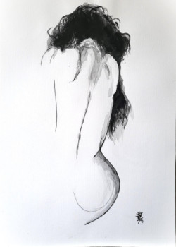 Œuvre contemporaine nommée « Femme au dos nu », Réalisée par STEFAN