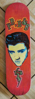 Œuvre contemporaine nommée « ELVIS », Réalisée par KUSTOM CLEAVERS