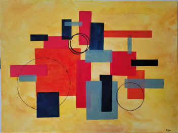 Œuvre contemporaine nommée « Formes géométriques », Réalisée par ANNE LEFèVRE RéMY