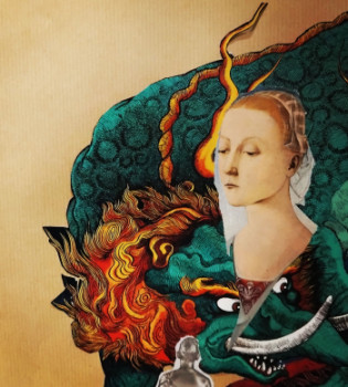 Œuvre contemporaine nommée « L'Année du Dragon », Réalisée par ANISSA NOSSAY