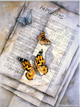 Œuvre contemporaine nommée « Papillions », Réalisée par FAYTHE
