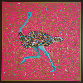 Œuvre contemporaine nommée « Autruche (vendu) », Réalisée par RENAUD BARREYAT