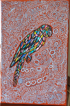 Œuvre contemporaine nommée « Perroquet (vendu) », Réalisée par RENAUD BARREYAT