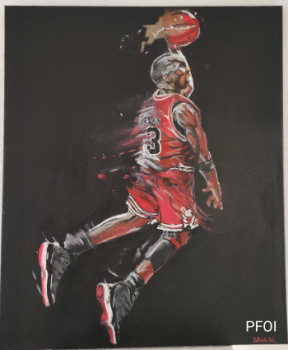 Œuvre contemporaine nommée « Michael Jordan dans ses œuvres », Réalisée par PATRICK FOI