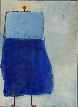 Œuvre contemporaine nommée « Bleue abstraite », Réalisée par MARIE ROUACH