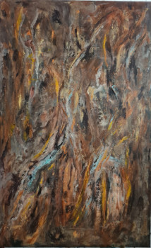 Œuvre contemporaine nommée « VOYAGE en ECORCE », Réalisée par CATHERINE JACOMET