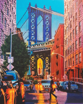 Œuvre contemporaine nommée « "Manhattan bridge" », Réalisée par RAZKIN
